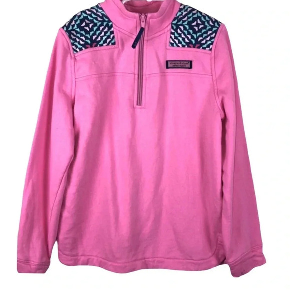 VINEYARD VINES EUC GIRLS PINK SWEATSHIRT TOP TOPS SHIRT WINTER CASUAL SZ M 10 12 - Picture 1 of 4